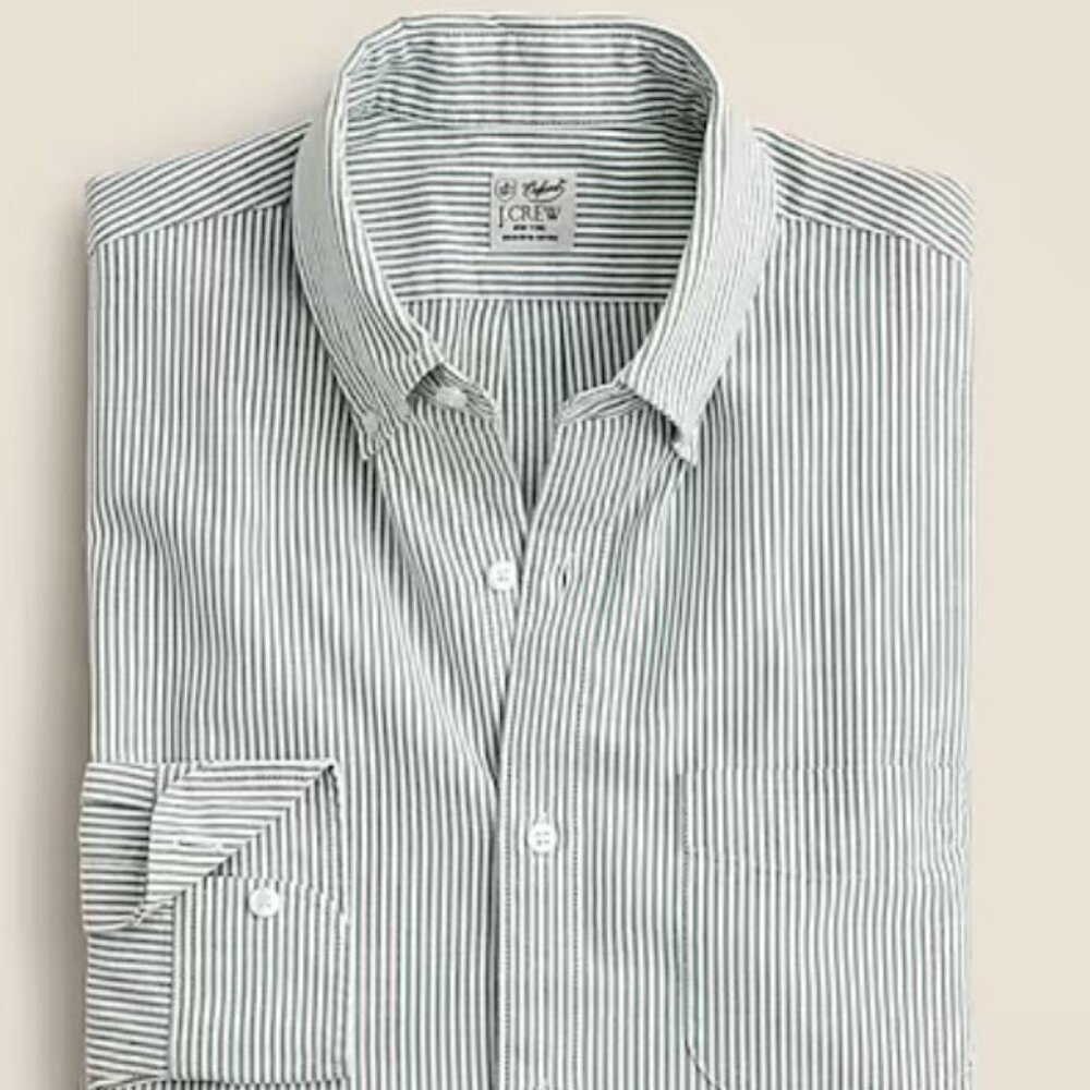 J. Crew Relaxed Broken-in organic cotton oxford shirt - Size L - NWT